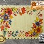 Baskılı Dikdörtgen Rattan Taban - Model-20