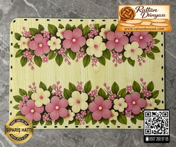 Baskılı Dikdörtgen Rattan Taban - Model-23 Baskılı Dikdörtgen Rattan Taban - Model-23