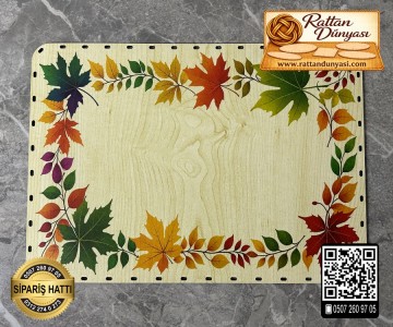 Baskılı Dikdörtgen Rattan Taban - Model-30 Baskılı Dikdörtgen Rattan Taban - Model-30
