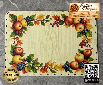 Baskılı Dikdörtgen Rattan Taban - Model-33 Baskılı Dikdörtgen Rattan Taban - Model-33
