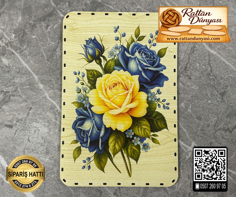 Baskılı Dikdörtgen Rattan Taban - Model-47 Baskılı Dikdörtgen Rattan Taban - Model-47