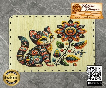 Baskılı Dikdörtgen Rattan Taban - Model-62 Baskılı Dikdörtgen Rattan Taban - Model-62