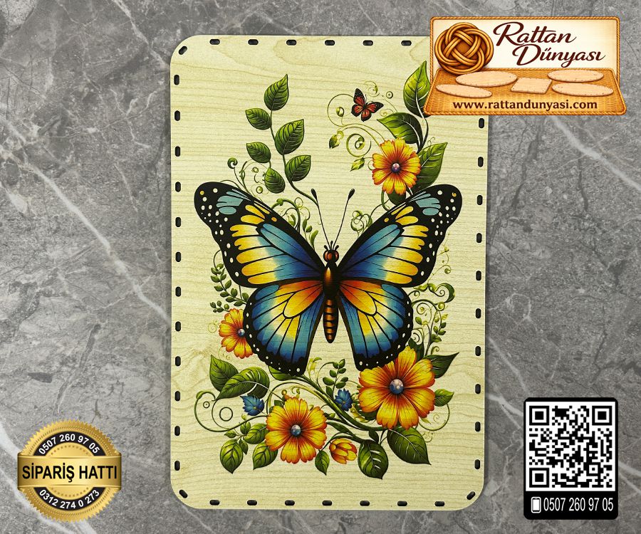 Baskılı Dikdörtgen Rattan Taban - Model-64 Baskılı Dikdörtgen Rattan Taban - Model-64