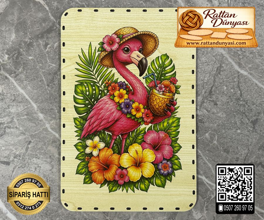 Baskılı Dikdörtgen Rattan Taban - Model-65 Baskılı Dikdörtgen Rattan Taban - Model-65