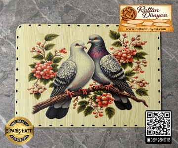 Baskılı Dikdörtgen Rattan Taban - Model-8 Baskılı Dikdörtgen Rattan Taban - Model-8