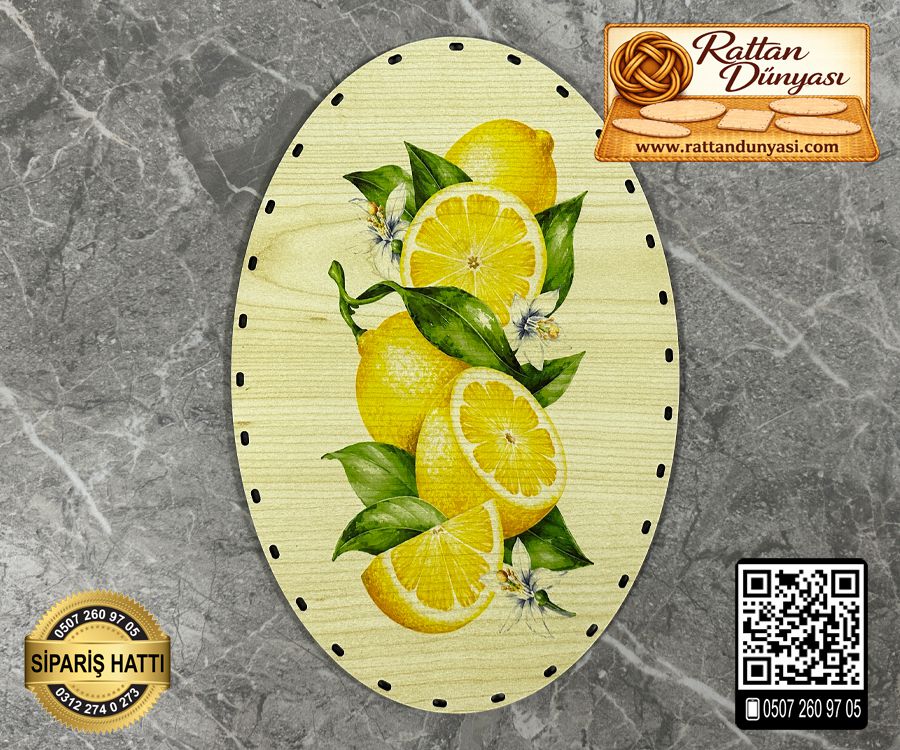 Baskılı Elips Rattan Taban - Model-1 Baskılı Elips Rattan Taban - Model-1