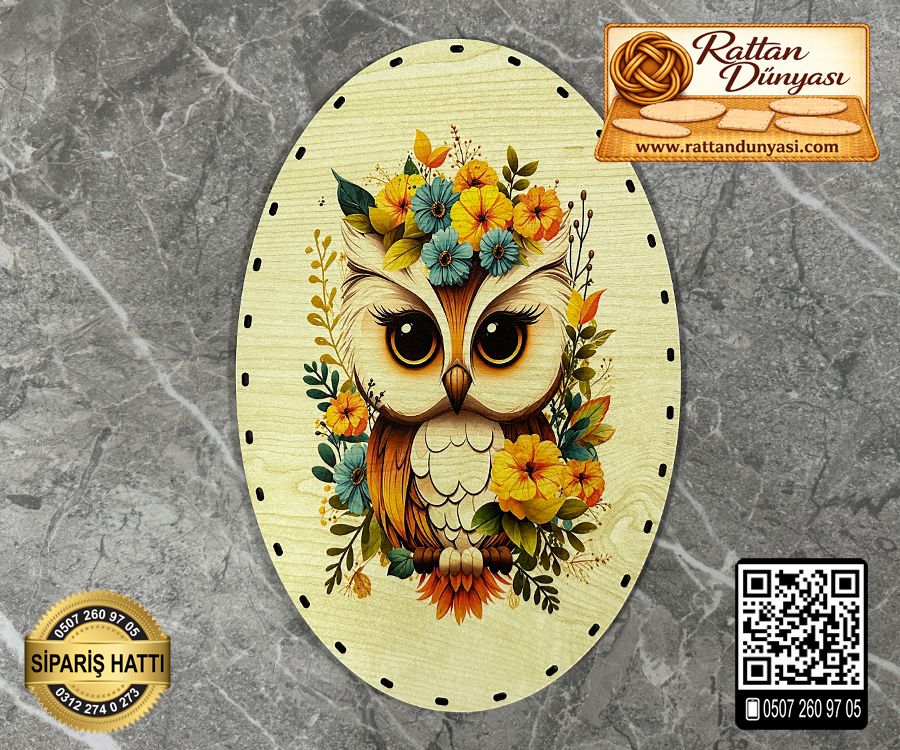 Baskılı Elips Rattan Taban - Model-16 Baskılı Elips Rattan Taban - Model-16