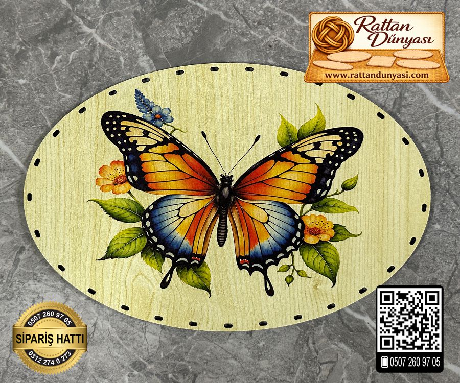 Baskılı Elips Rattan Taban - Model-21 Baskılı Elips Rattan Taban - Model-21