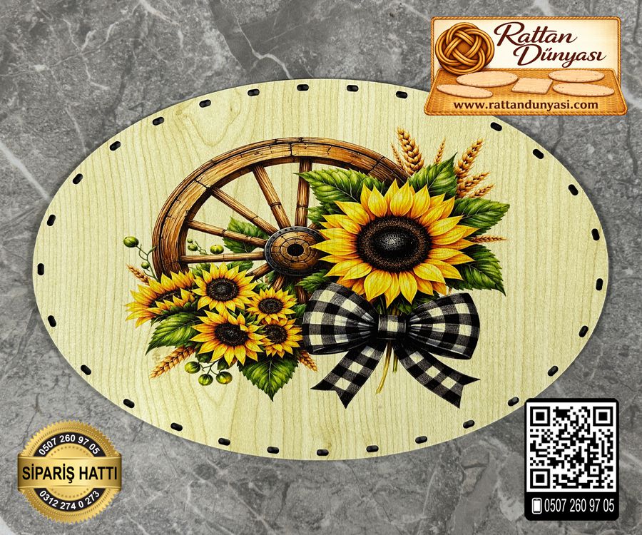 Baskılı Elips Rattan Taban - Model-23 Baskılı Elips Rattan Taban - Model-23