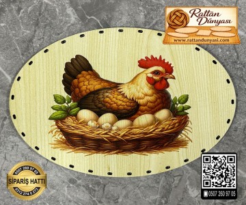 Baskılı Elips Rattan Taban - Model-25 Baskılı Elips Rattan Taban - Model-25