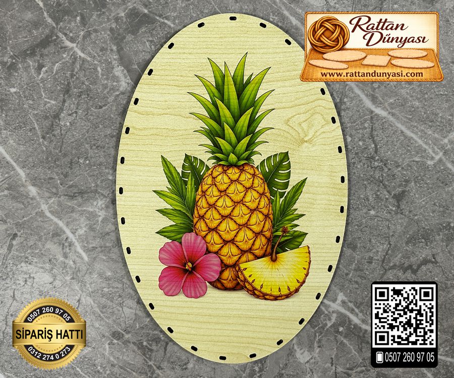 Baskılı Elips Rattan Taban - Model-5 Baskılı Elips Rattan Taban - Model-5