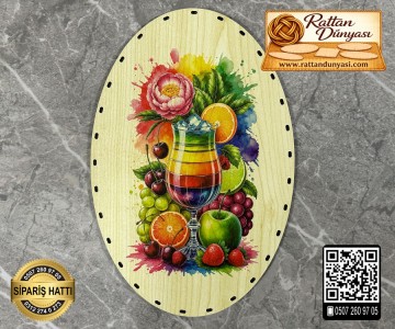Baskılı Elips Rattan Taban - Model-51 Baskılı Elips Rattan Taban - Model-51