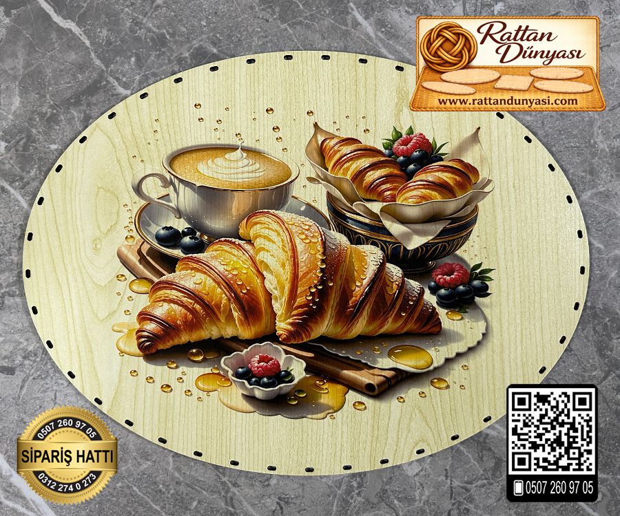 Baskılı Elips Rattan Taban - Model-54 Baskılı Elips Rattan Taban - Model-54