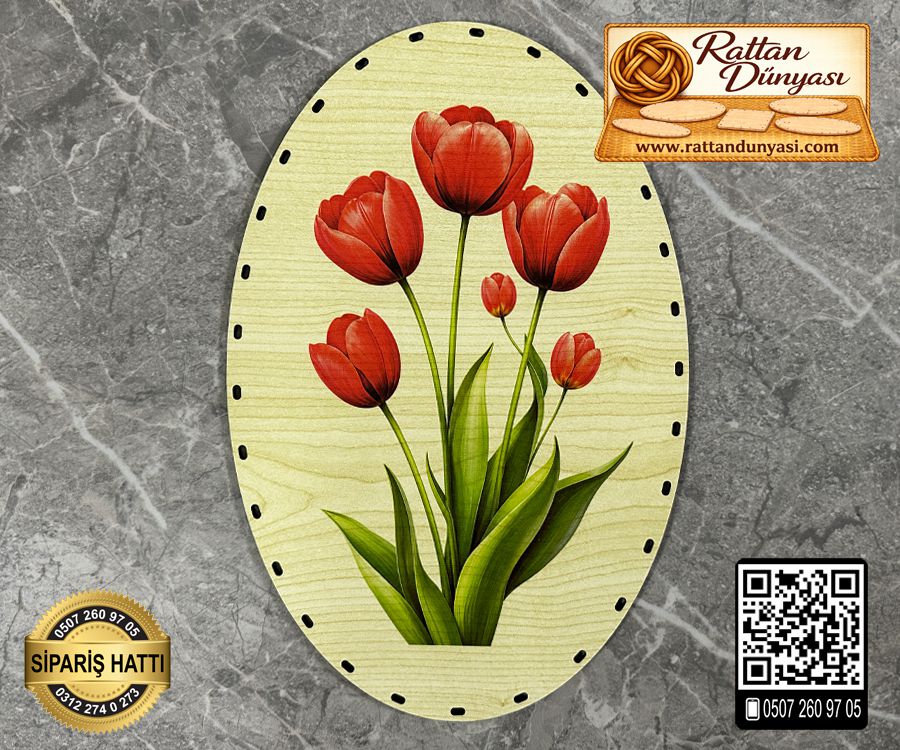 Baskılı Elips Rattan Taban - Model-6 Baskılı Elips Rattan Taban - Model-6