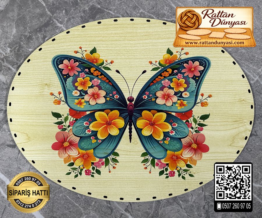 Baskılı Elips Rattan Taban - Model-83 Baskılı Elips Rattan Taban - Model-83