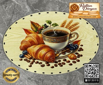 Baskılı Elips Rattan Taban - Model-9 Baskılı Elips Rattan Taban - Model-9