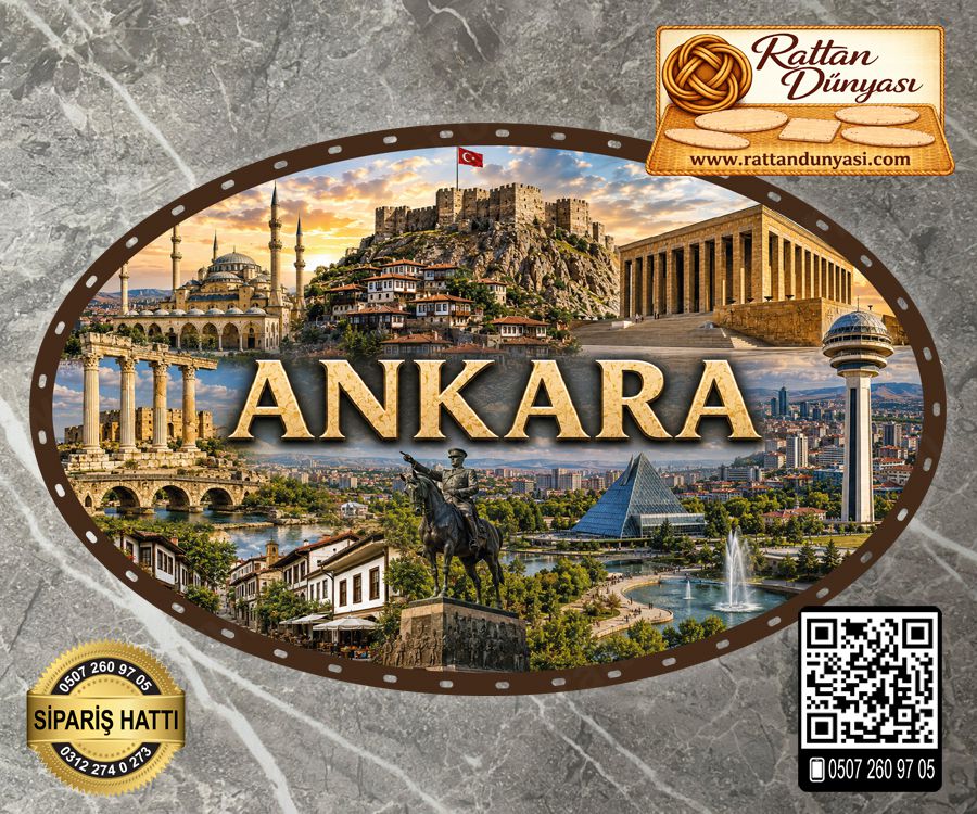 Ankara Temalı Rattan Taban -2 Ankara Temalı Rattan Taban -2
