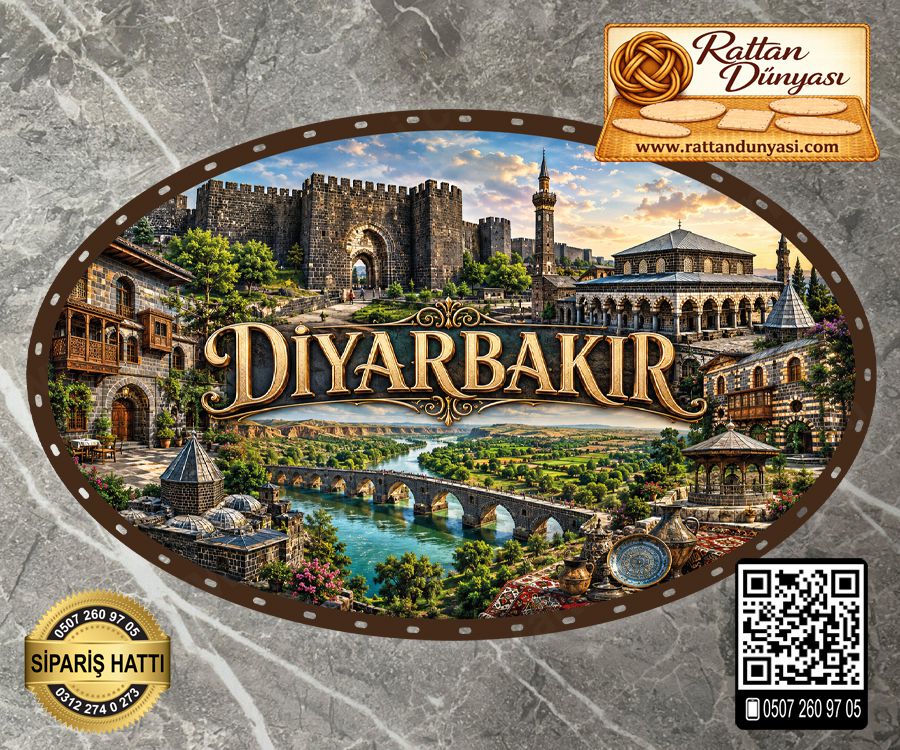 Diyarbakır Temalı Rattan Taban