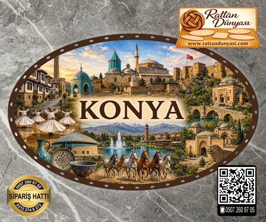 Konya Temalı Rattan Taban