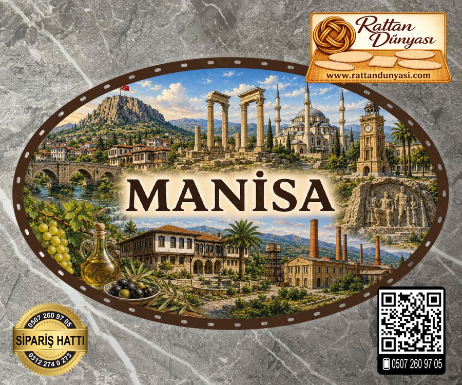 Manisa Temalı Rattan Taban Manisa Temalı Rattan Taban