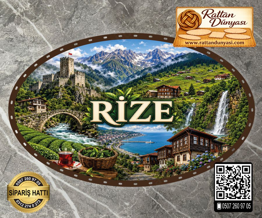 Rize Temalı Rattan Taban Rize Temalı Rattan Taban