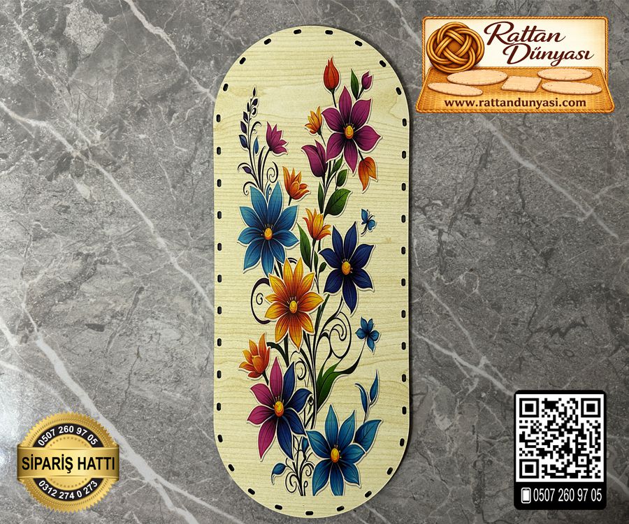 Baskılı Oval Rattan Taban (40x16)- Model-13 Baskılı Oval Rattan Taban (40x16)- Model-13