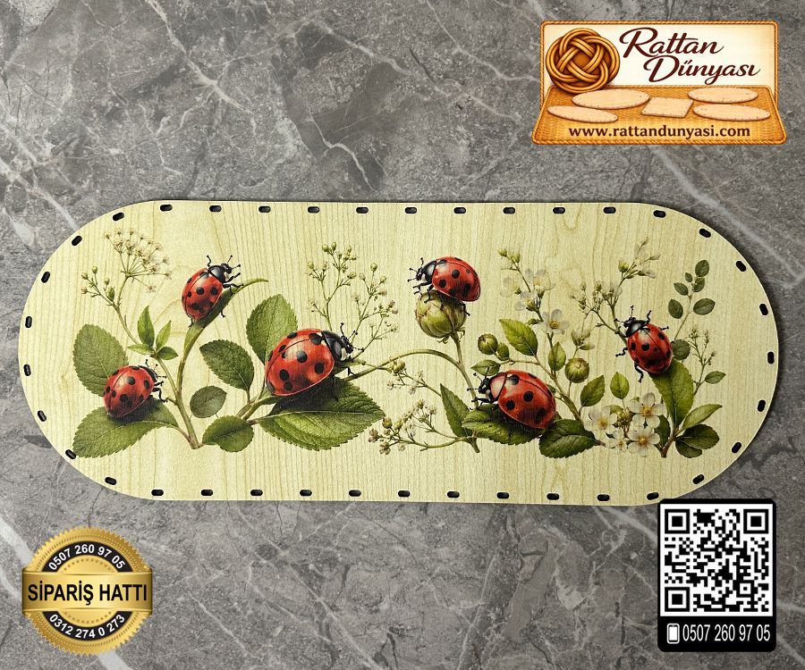 Baskılı Oval Rattan Taban (40x16)- Model-15 Baskılı Oval Rattan Taban (40x16)- Model-15