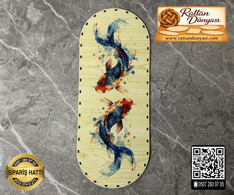 Baskılı Oval Rattan Taban (40x16)- Model-9 Baskılı Oval Rattan Taban (40x16)- Model-9