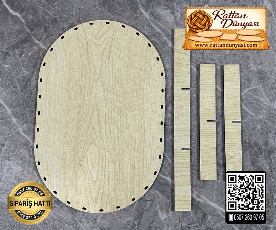 Rattan Akçaağaç Oval Taban - 30x20 cm (6 Bölmeli) Rattan Akçaağaç Oval Taban - 30x20 cm (6 Bölmeli)