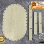 Rattan Akçaağaç Oval Taban - 30x20 cm (6 Bölmeli)