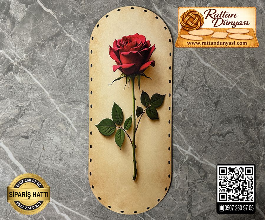 Tam Baskılı Oval Rattan Taban (40x16)- Model-1 Tam Baskılı Oval Rattan Taban (40x16)- Model-1