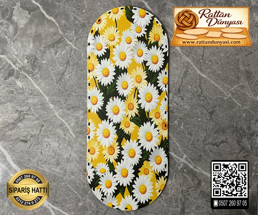 Tam Baskılı Oval Rattan Taban (40x16)- Model-10 Tam Baskılı Oval Rattan Taban (40x16)- Model-10