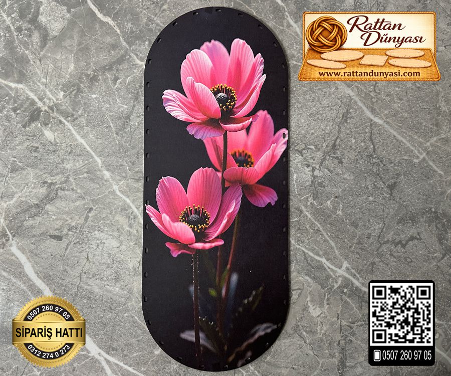 Tam Baskılı Oval Rattan Taban (40x16)- Model-11
