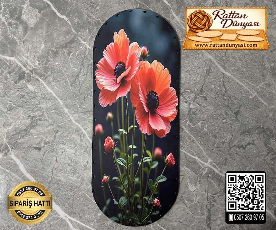 Tam Baskılı Oval Rattan Taban (40x16)- Model-12 Tam Baskılı Oval Rattan Taban (40x16)- Model-12