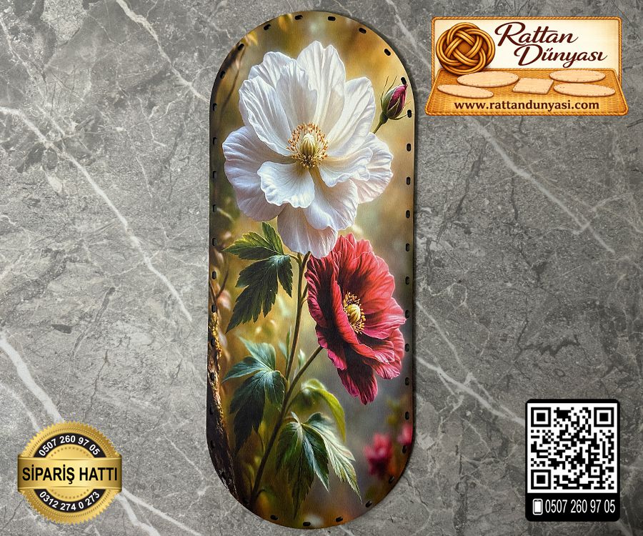 Tam Baskılı Oval Rattan Taban (40x16)- Model-14 Tam Baskılı Oval Rattan Taban (40x16)- Model-14