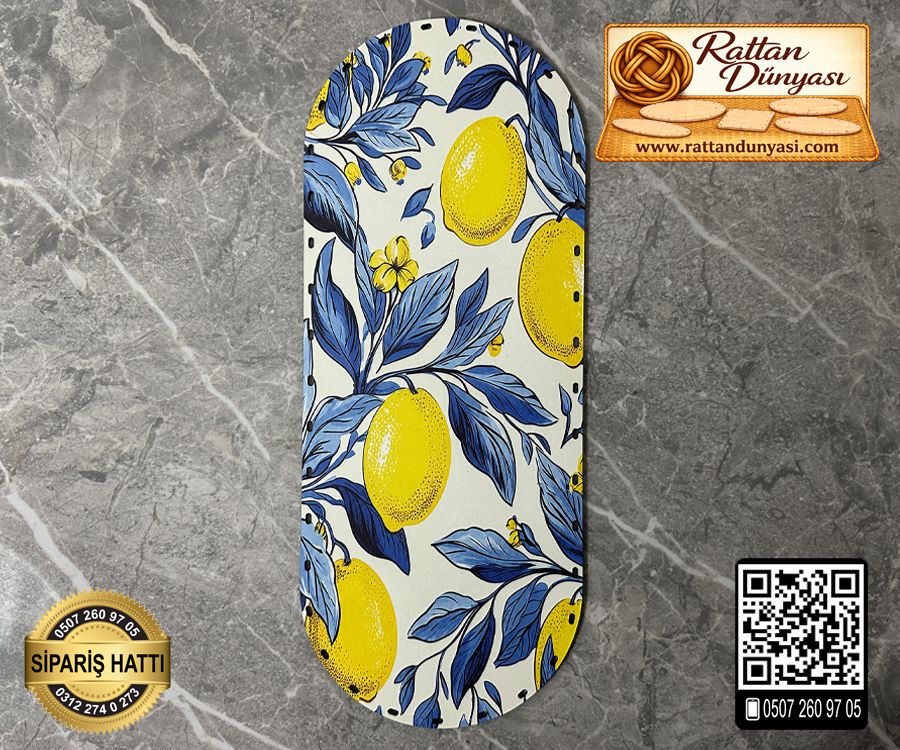 Tam Baskılı Oval Rattan Taban (40x16)- Model-17 Tam Baskılı Oval Rattan Taban (40x16)- Model-17