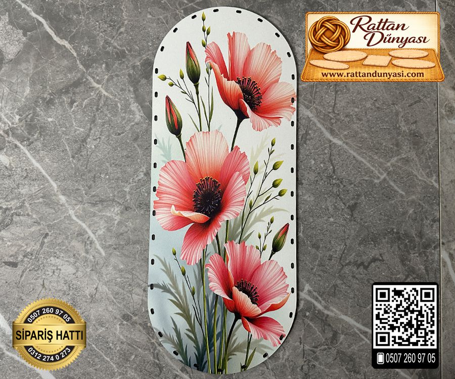 Tam Baskılı Oval Rattan Taban (40x16)- Model-22 Tam Baskılı Oval Rattan Taban (40x16)- Model-22