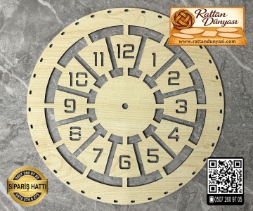 Rattan Saat Tabanı - 10 Model - 15cm Rattan Saat Tabanı - 10 Model - 15cm