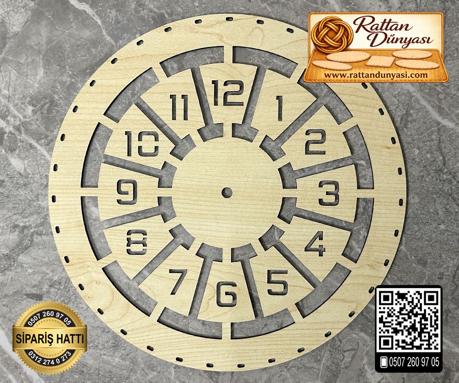 Rattan Saat Tabanı - 10 Model - 20cm Rattan Saat Tabanı - 10 Model - 20cm