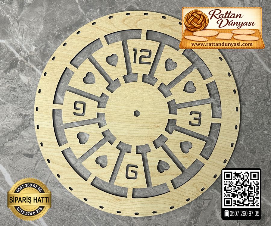 Rattan Saat Tabanı - 11 Model - 20cm Rattan Saat Tabanı - 11 Model - 20cm