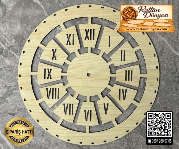 Rattan Saat Tabanı - 5 Model - 15cm Rattan Saat Tabanı - 5 Model - 15cm