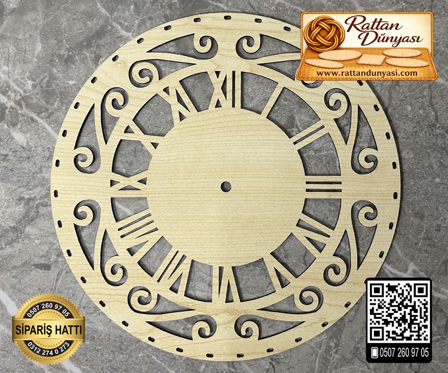 Rattan Saat Tabanı - 9 Model - 20cm Rattan Saat Tabanı - 9 Model - 20cm