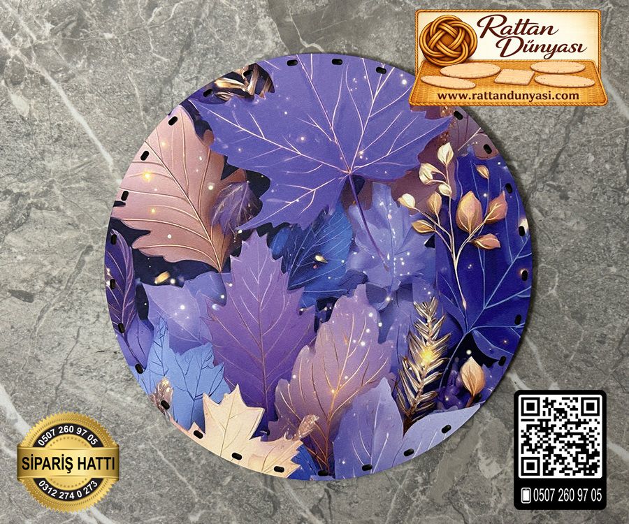 Tam Baskılı Daire Rattan Taban - Model 11 Tam Baskılı Daire Rattan Taban - Model 11