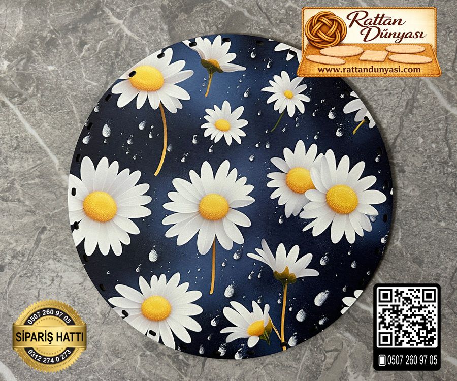 Tam Baskılı Daire Rattan Taban - Model 18 Tam Baskılı Daire Rattan Taban - Model 18