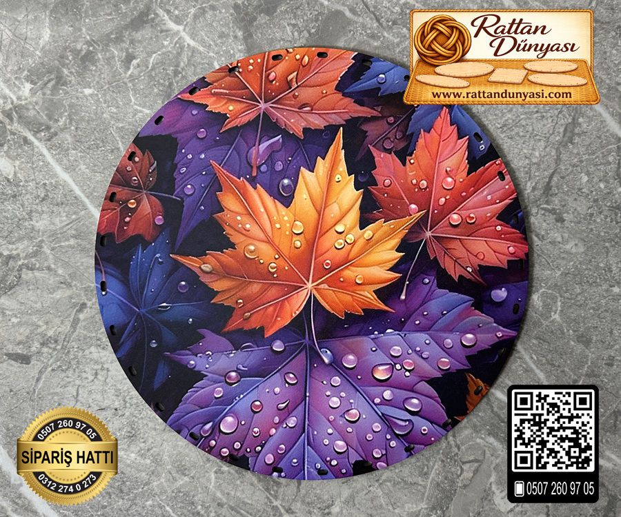 Tam Baskılı Daire Rattan Taban - Model 19 Tam Baskılı Daire Rattan Taban - Model 19
