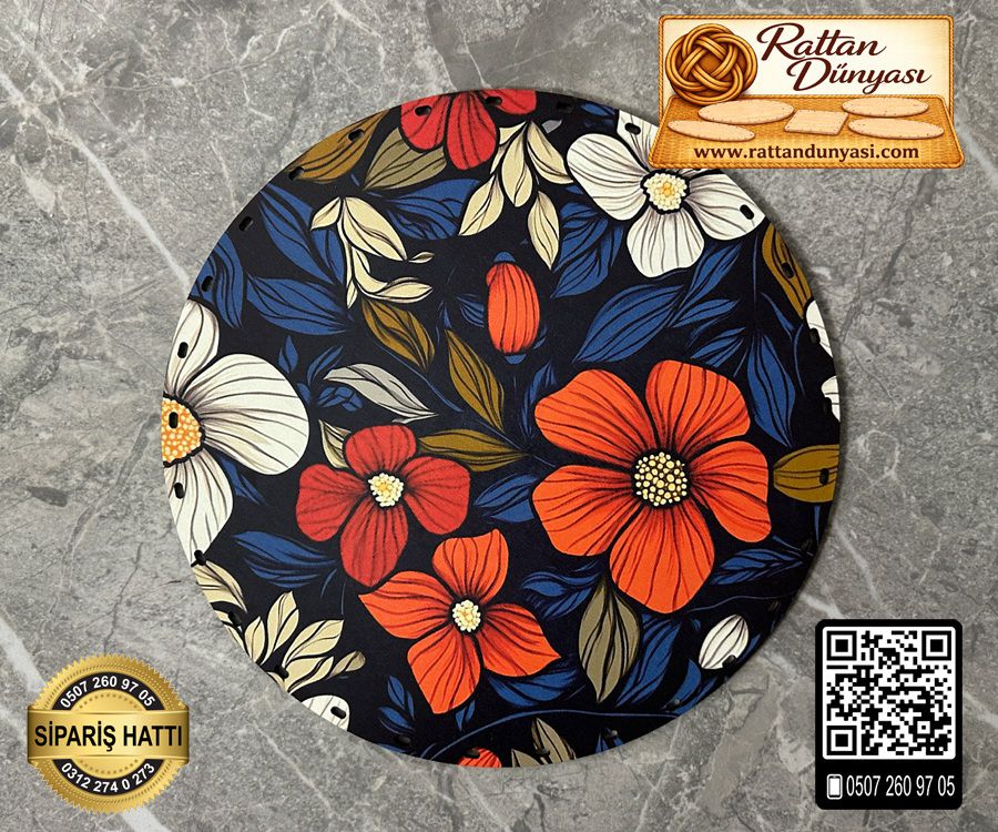 Tam Baskılı Daire Rattan Taban - Model 20 Tam Baskılı Daire Rattan Taban - Model 20