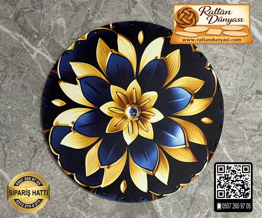 Tam Baskılı Daire Rattan Taban - Model 30 Tam Baskılı Daire Rattan Taban - Model 30