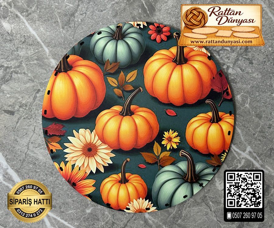 Tam Baskılı Daire Rattan Taban - Model 32 Tam Baskılı Daire Rattan Taban - Model 32