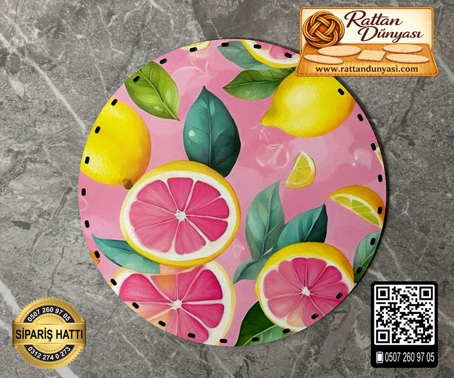 Tam Baskılı Daire Rattan Taban - Model 37 Tam Baskılı Daire Rattan Taban - Model 37