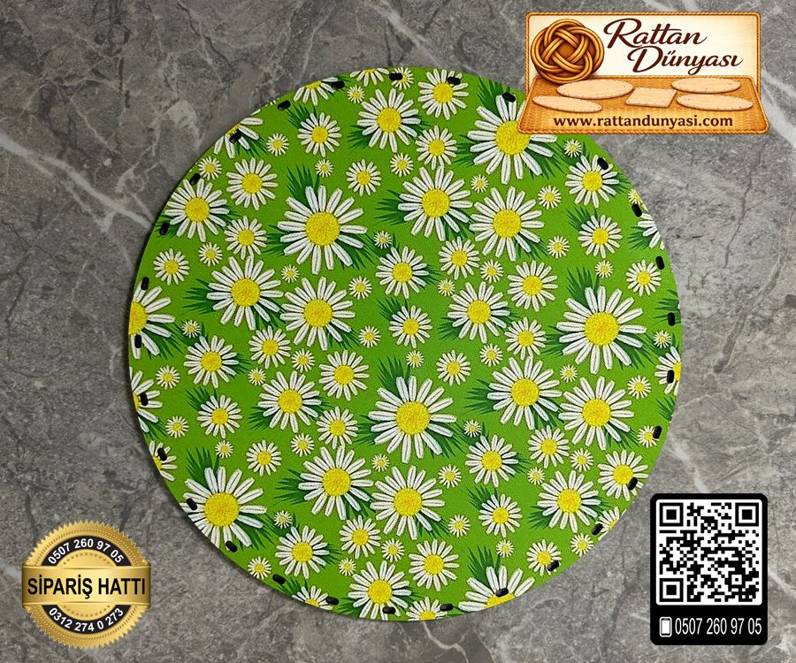 Tam Baskılı Daire Rattan Taban - Model 38 Tam Baskılı Daire Rattan Taban - Model 38